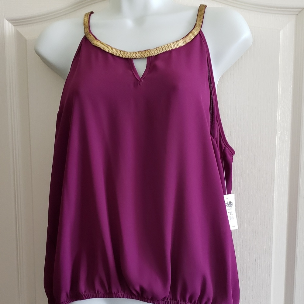 Purple Sheer Top